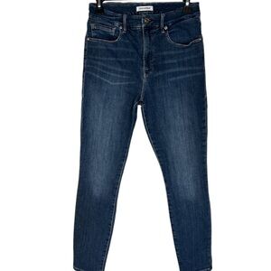 Good American Good Legs Cropped Women's Dark Blue Jeans Sz 6
